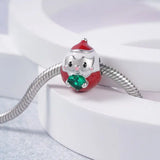 925 Silver Santa Dog Charm Pendant Bead for Bracelet