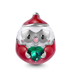 925 Silver Santa Dog Charm Pendant Bead for Bracelet