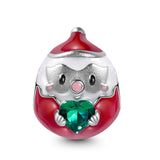 925 Silver Santa Dog Charm Pendant Bead for Bracelet