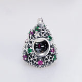 925 Silver Santa Hat Tree Socks Gift Charm Bead Jewelry