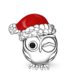 925 Silver Santa Hat Tree Socks Gift Charm Bead Jewelry