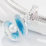 925 Silver Sea shell beads for DIY bracelet
