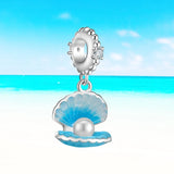 925 Silver Sea shell beads for DIY bracelet