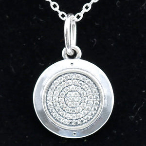 925 Silver Signature Crystal Pendant Necklace for Charm Bracelet