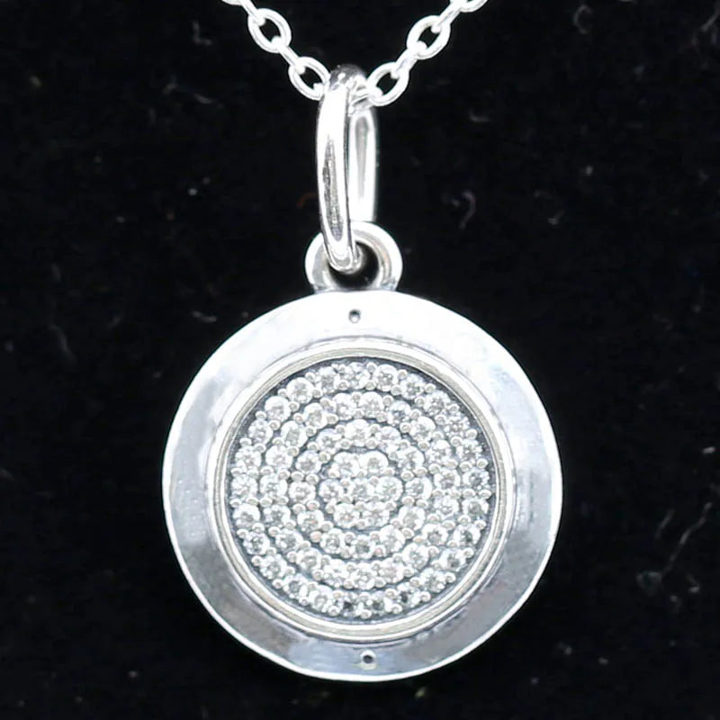 925 Silver Signature Crystal Pendant Necklace for Charm Bracelet