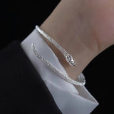 925 Silver Snake Bracelet Quirky Animal Hand Jewelry Gift for Women