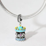 925 Sterling Silver Snowflake Pendant Charm Bead for Bracelet DIY Jewelry