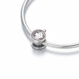 925 Sterling Silver Snowflake Pendant Charm Bead for Bracelet DIY Jewelry