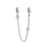 925 Silver Family Tree Heart Charm Bead Pendant Bracelet DIY Jewelry
