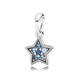 925 Silver Stars Pav? Charm Bead Bracelet DIY Jewelry