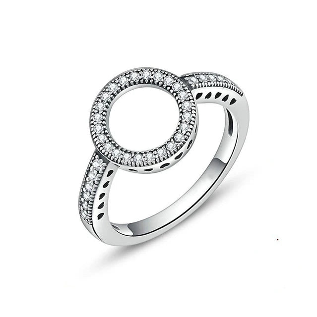 925 Sterling Silver Bow CZ Ring for Women Girl Engagement Jewelry