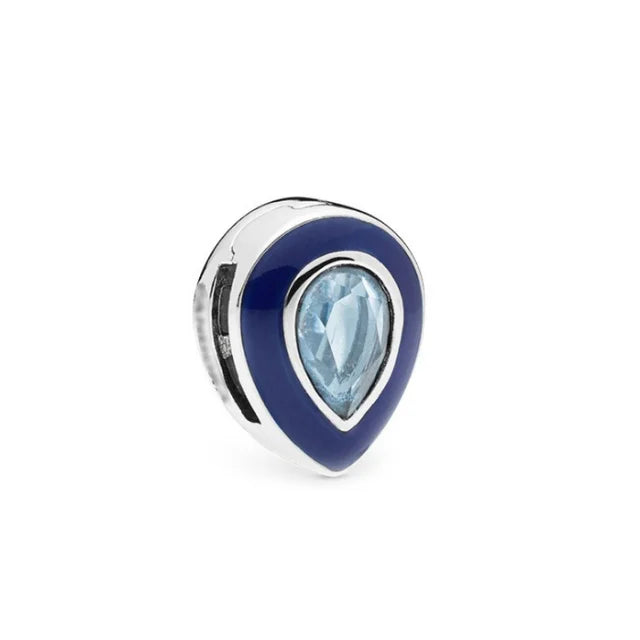 925 Silver Pav? Circle Clip Charm Bead For Bracelet DIY Jewelry