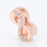 925 Silver Pav? Circle Clip Charm Bead For Bracelet DIY Jewelry