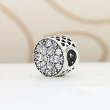 925 Sterling Silver Clear MOM Love Heart Spacer Beads Charm