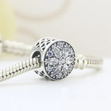 925 Sterling Silver Clear MOM Love Heart Spacer Beads Charm