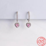 925 Silver Family Tree Stud Earrings Crown Hoops