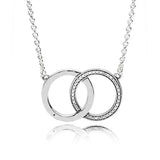 925 Silver Infinity Hearts Rose Petals Daisy Flower Necklace