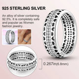 925 Sterling Silver Sparkling Heart Ring For Women