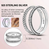 925 Sterling Silver Sparkling Heart Ring For Women
