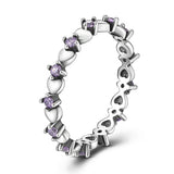 925 Sterling Silver Sparkling Heart Ring For Women