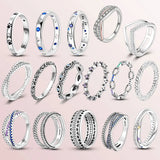 925 Sterling Silver Sparkling Heart Ring For Women