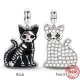 925 Sterling Silver Spider Cat Bear Christ Cup Dangle Bead Charms
