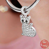 925 Sterling Silver Spider Cat Bear Christ Cup Dangle Bead Charms