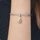 925 Sterling Silver Fox Bee Happy Charm for Bracelet DIY Jewelry Making