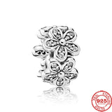 925 Silver Spring Flower Butterfly Daisy Rose Charm