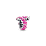 925 Silver Spring Pink Flower Clip Envelope Beads