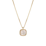 925 Silver Shell Necklace Geometric Shape Pendant