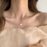 925 Silver Shell Necklace Geometric Shape Pendant