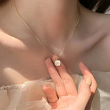 925 Silver Shell Necklace Geometric Shape Pendant