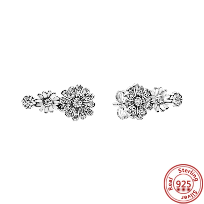 925 Silver Stars Moon Butterflies Stud Earrings