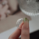 925 Silver Fidget Beads Ring Stress Relief Anxiety Adjustable Jewelry