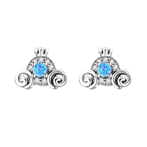 925 Silver Stud Earrings Pearl Flower Heart Round Ladies Earring Jewelry
