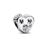 925 Sterling Silver Sweet Love Camera Crown Charm Pendant