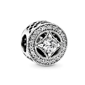 925 Sterling Silver Sweet Love Camera Crown Charm Pendant