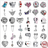 925 Sterling Silver Sweet Love Camera Crown Charm Pendant