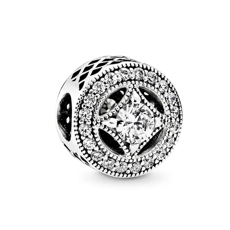 925 Sterling Silver Sweet Love Camera Crown Charm Pendant