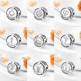 925 Silver Doze Symbol Portuguese Beads for Charm Bracelet
