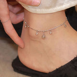 925 Sterling Silver Tassel Bracelet Bell Bracelet Female Jewelry Set