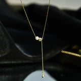 925 Silver Tassel Pendant Necklace Clavicle Chain Women Fine Jewelry