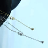 925 Silver Tassel Pendant Necklace Clavicle Chain Women Fine Jewelry