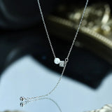 925 Silver Tassel Pendant Necklace Clavicle Chain Women Fine Jewelry