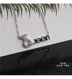 925 Silver Cubic Zircon Queen Pendant Necklace Gift NK004