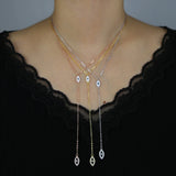 925 Silver Evil Eye Y Lariat Necklace for Women