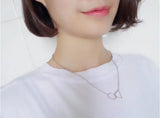 925 Silver Triangular circle Necklace Pendant for Women
