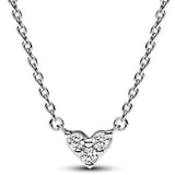 925 Silver Triple Stone Heart Necklace Earring Gift Set