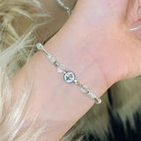 925 Silver Tulip Flower Beads Bracelet For Women